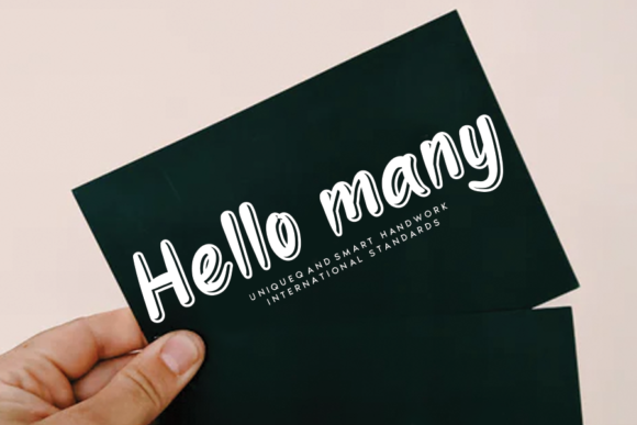 Hello Many: A Flowing Display Font for Modern Brand Design