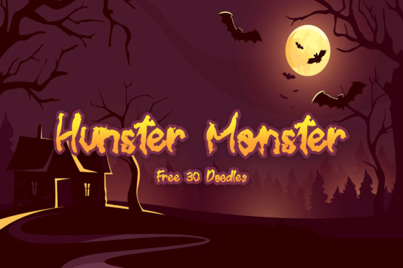 Hunster Monster: A Bold Display Font for Halloween-Themed Editorial Design