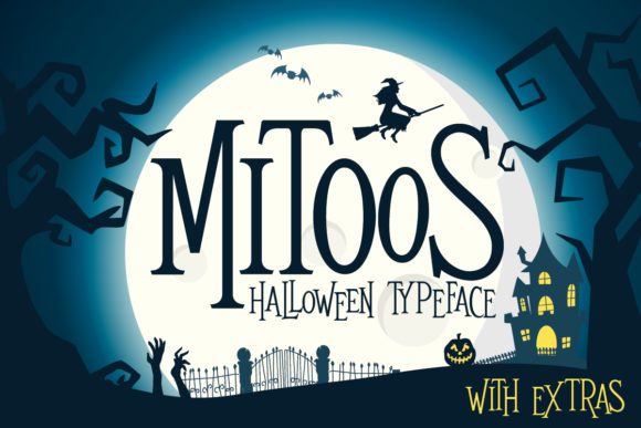 Mitoos Halloween: A Spooky Display Font for Halloween Branding