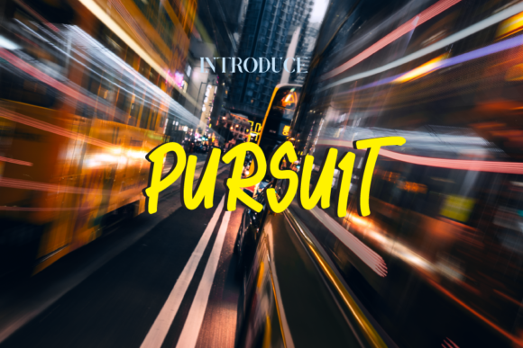Pursuit: A Vibrant Display Font for Modern Editorial Design