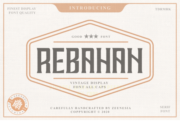 Rebahan: A Vintage Display Font for Editorial Design