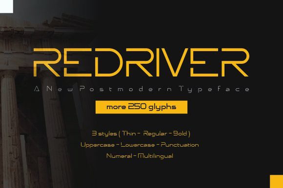 Redriver Font: A Futuristic Display Typeface for Modern Branding