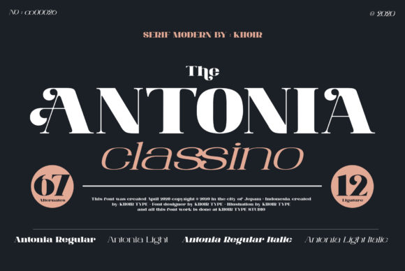 The Antonia: A Premium Display Font for Branding